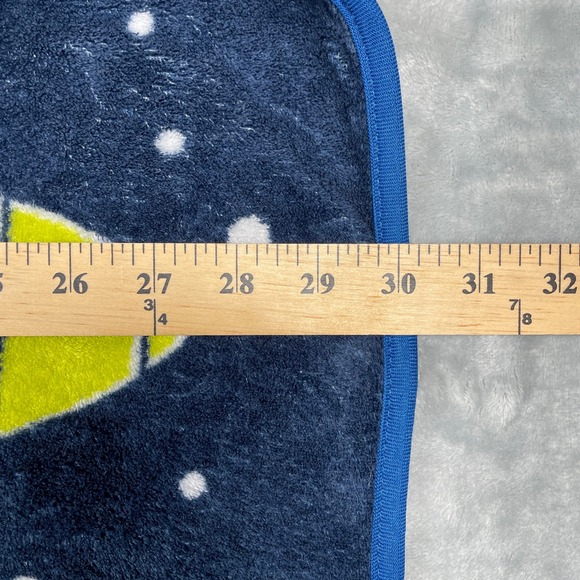 Disney Mickey Mouse Space Rocket Blast Off Toddler Baby Blanket Blue - Picture 10 of 11